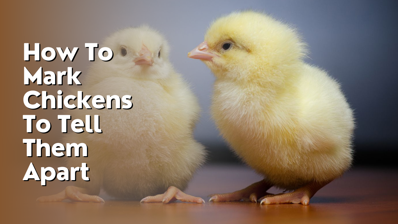 How To Mark Chickens To Tell Them Apart